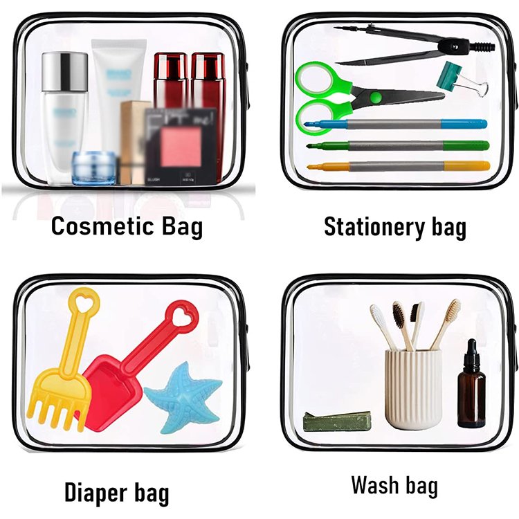 Hot Selling Clear Transparent Pvc Cosmetic Bags makeup Bag organizer Pouches