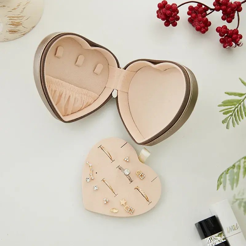 Mexda Small Cute Heart-Shaped Customized Gift Storage Box Multi-color Highlight Travel Convenient Carry Organizers