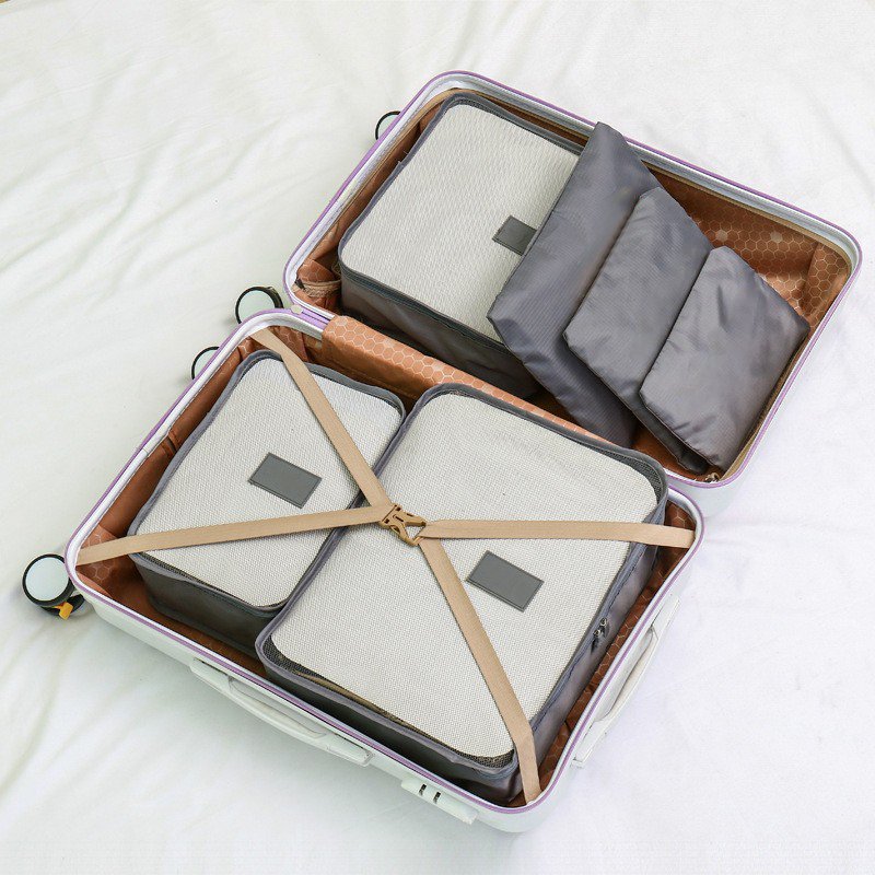 OEM ODM Factory Customized Wholesale 6Pcs Compression Luggage Organizers Storage Bag Set Personal Packing Travel Bag Organizer