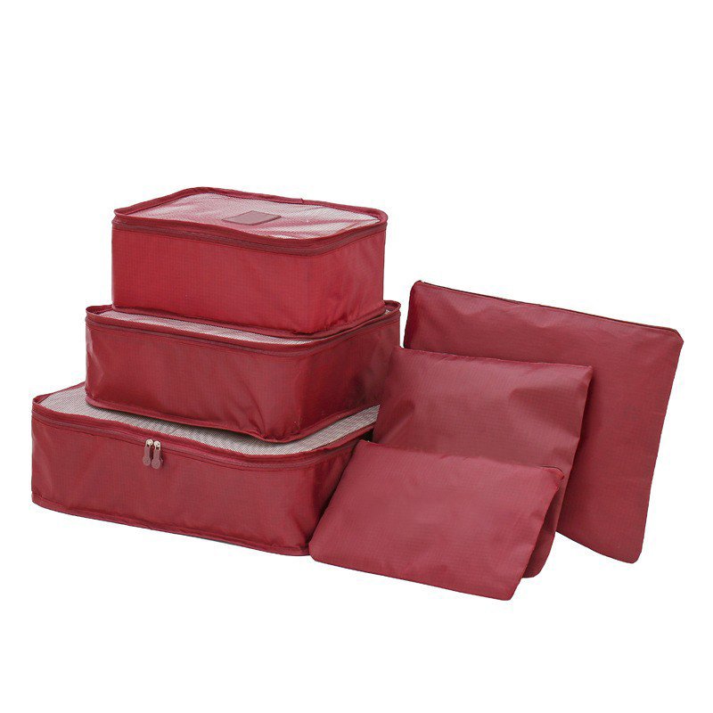 OEM ODM Factory Customized Wholesale 6Pcs Compression Luggage Organizers Storage Bag Set Personal Packing Travel Bag Organizer
