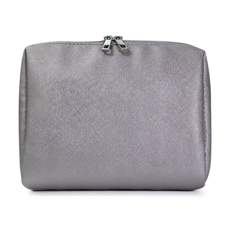 PU leather cosmetic custom zip pouch make up travel makeup organizer pouch mini bag for women girls with logo
