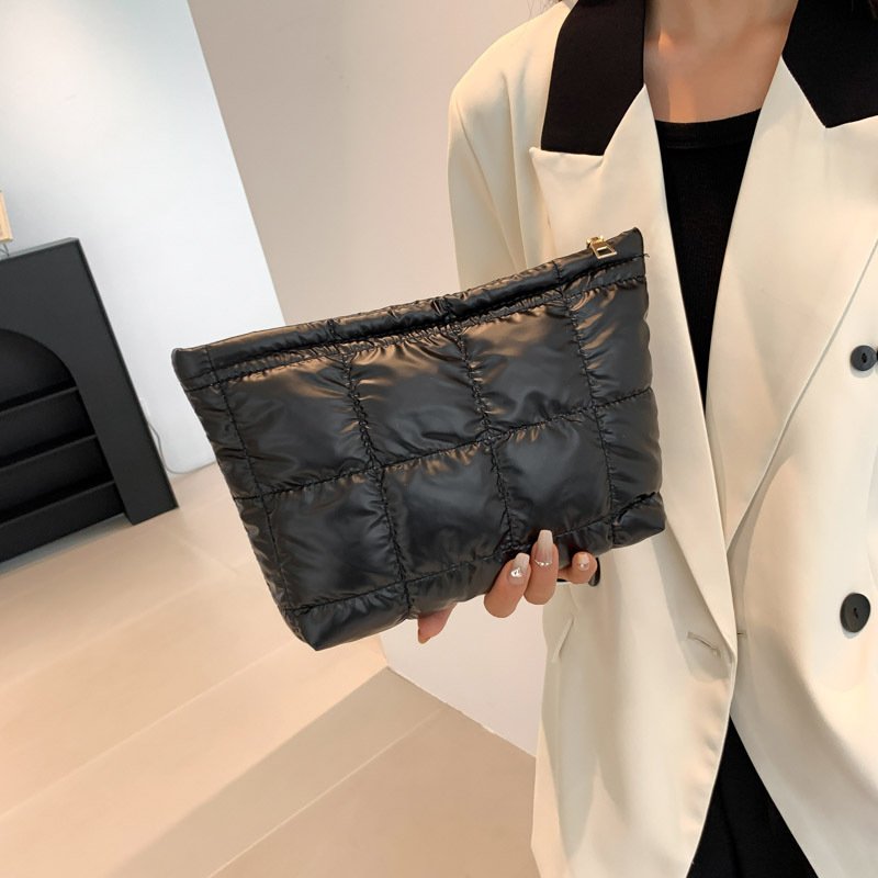 women new arrival puffer makeup Bag organizer cosmetic container bags cases clutch bag make up purse handbag