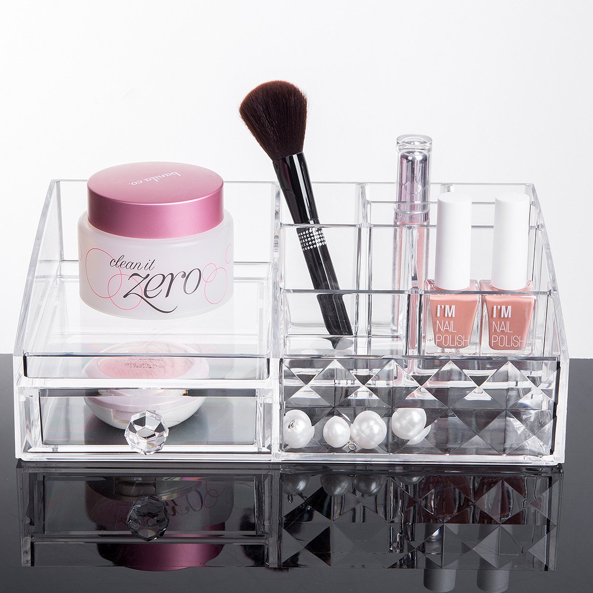 High Quality Cosmetic Display Cases Bathroom Organizers And Storage Countertop For Vanity With Popular Price