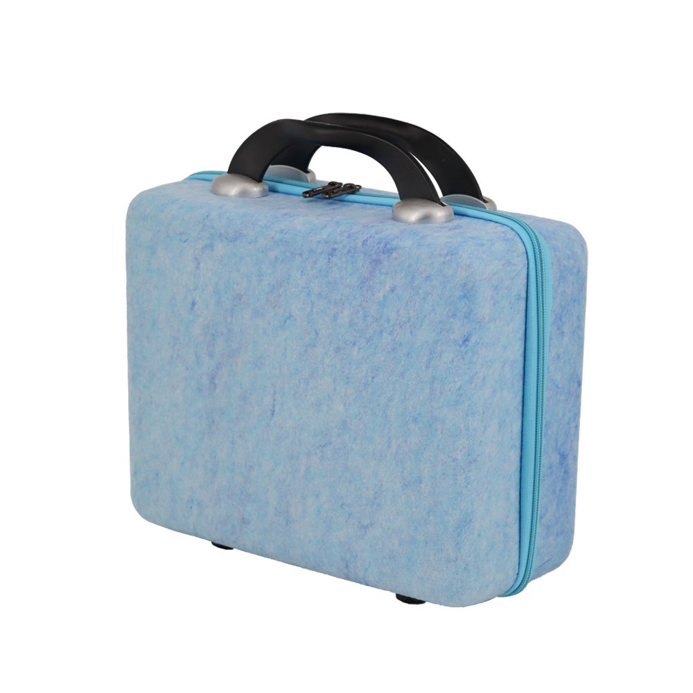 Custom Logo Felt Mini Makeup Travel Suitcase Organizers Portable luggage onboard Storage Box