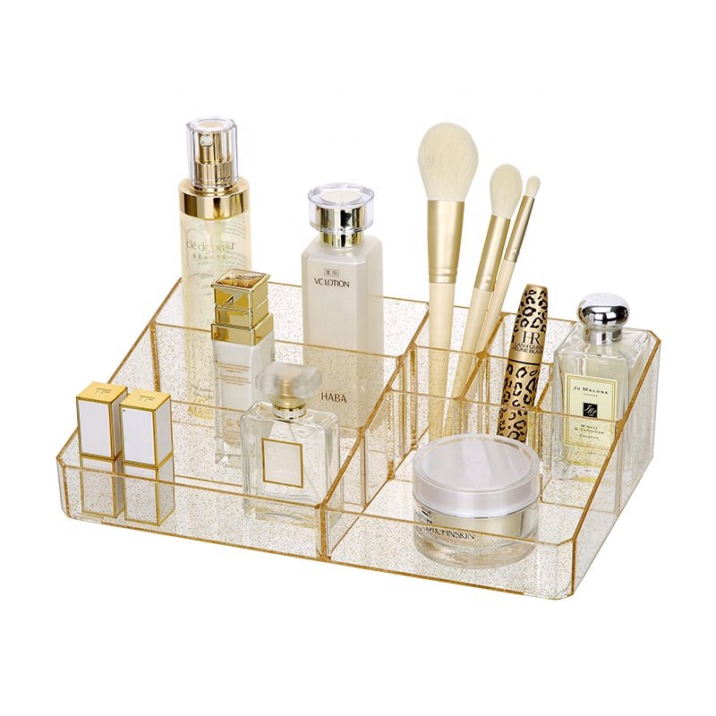 Beauty large PS cosmetics display drawers storage dust-proof transparent plastic makeup organizer for lipsticks brush