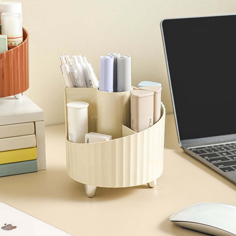 Household Dresser Desktop Plastic Makeup Storage Box Eyebrow Pencil Brush Storage Shelf Divided Lipstick Holder