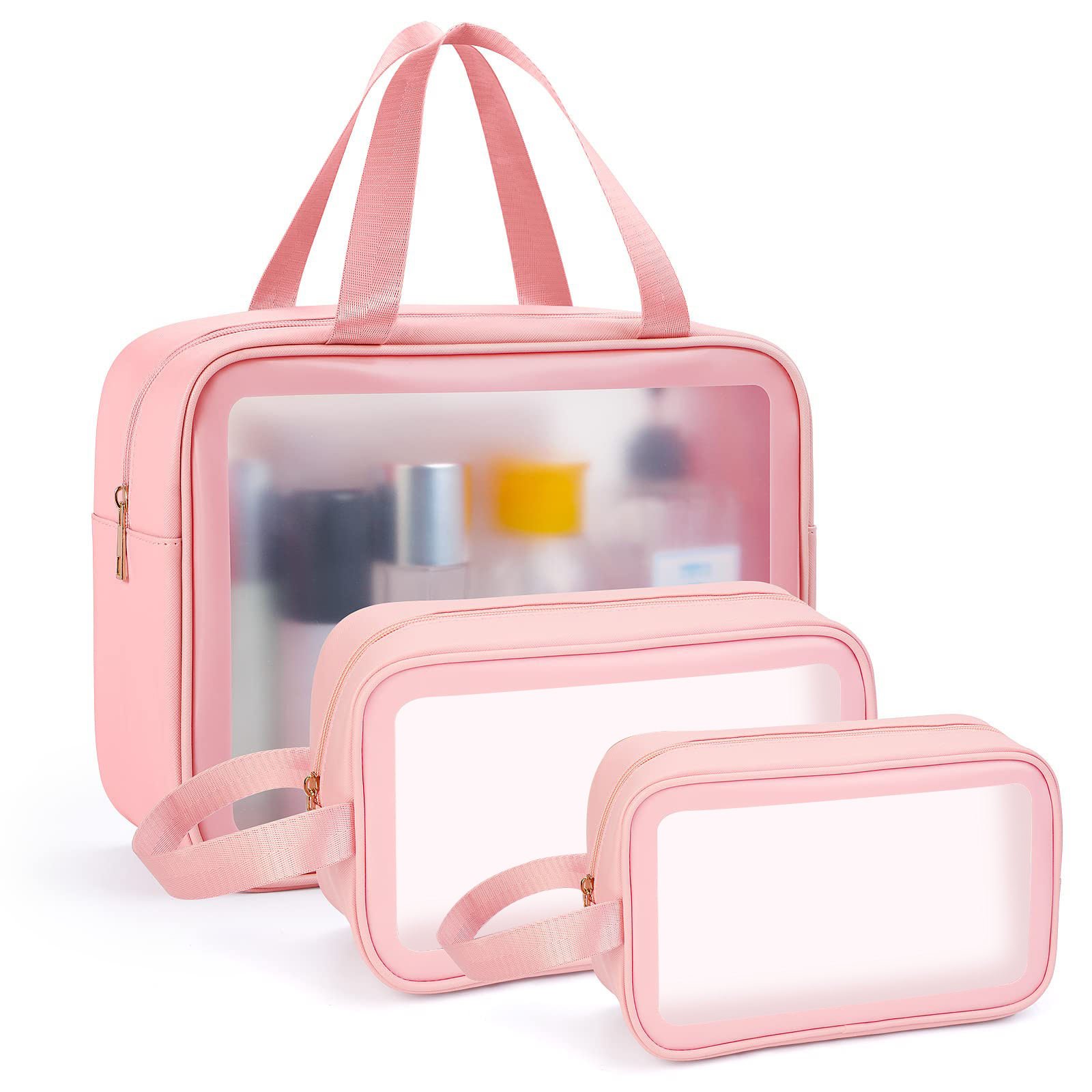 Wholesale Custom Clear Pvc Travel Wash Make Up Bag Toiletry Waterproof Plastic Cosmetic Makeup Bag for Bathroom
