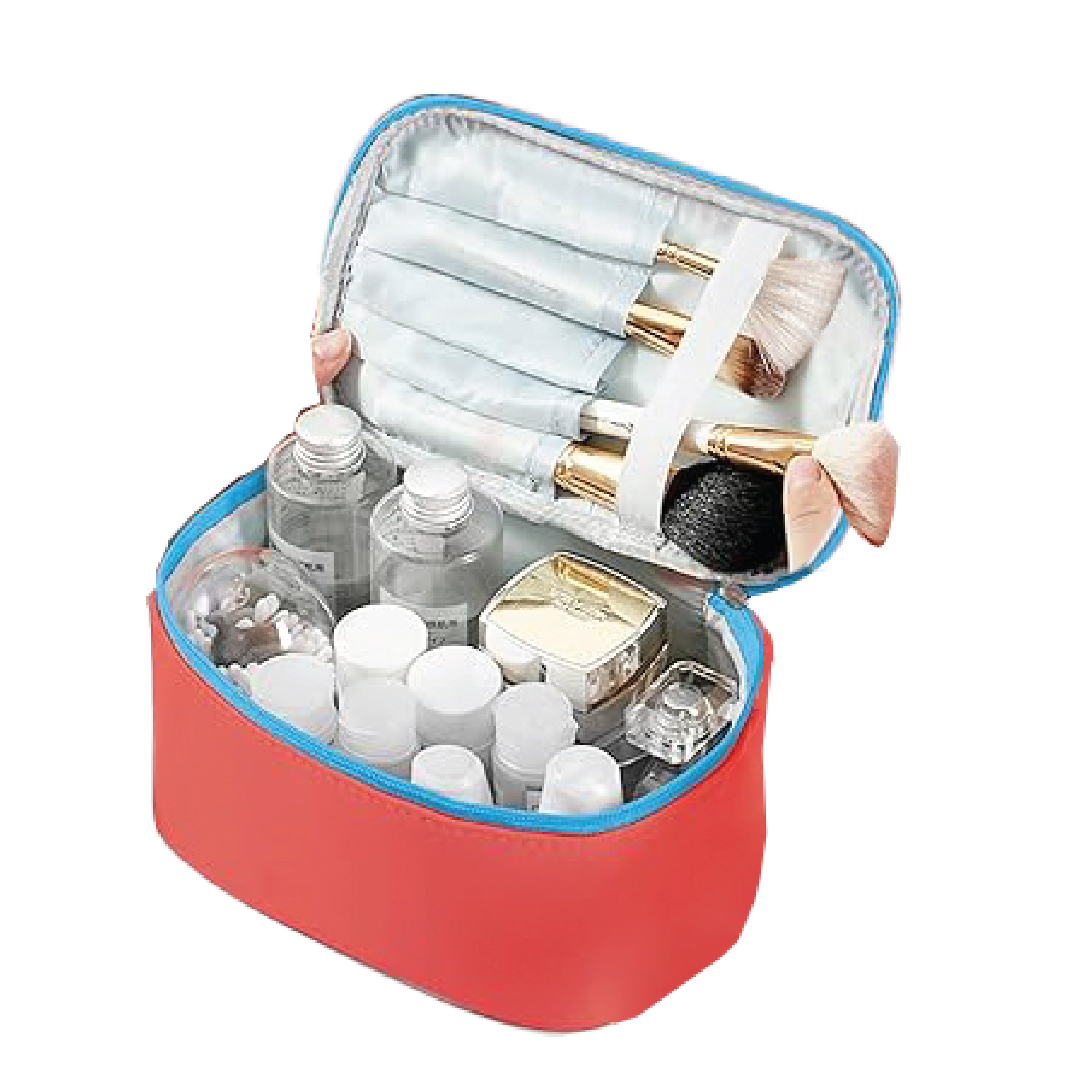 Travel-Ready Zipper PU Leather Makeup Bag Organizing Cosmetic Bags & Cases for Gift Giving