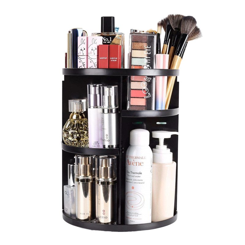 Rotating Makeup Organizer, DIY 8 Adjustable Layers Spinning Skincare Organizer