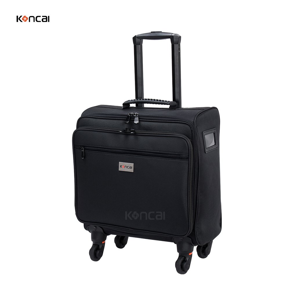 KONCAI Cosmetic make up accessories travel suitcase vanity box organizers handle beauty makeup case