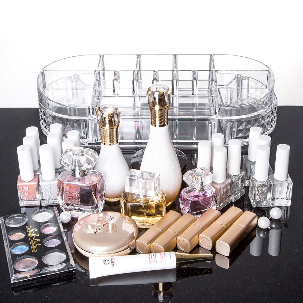 Best Selling Large Makeup Organizer Cosmetic Display Cases Bathroom Counter For Vanity Bathroom With High Quality Custom