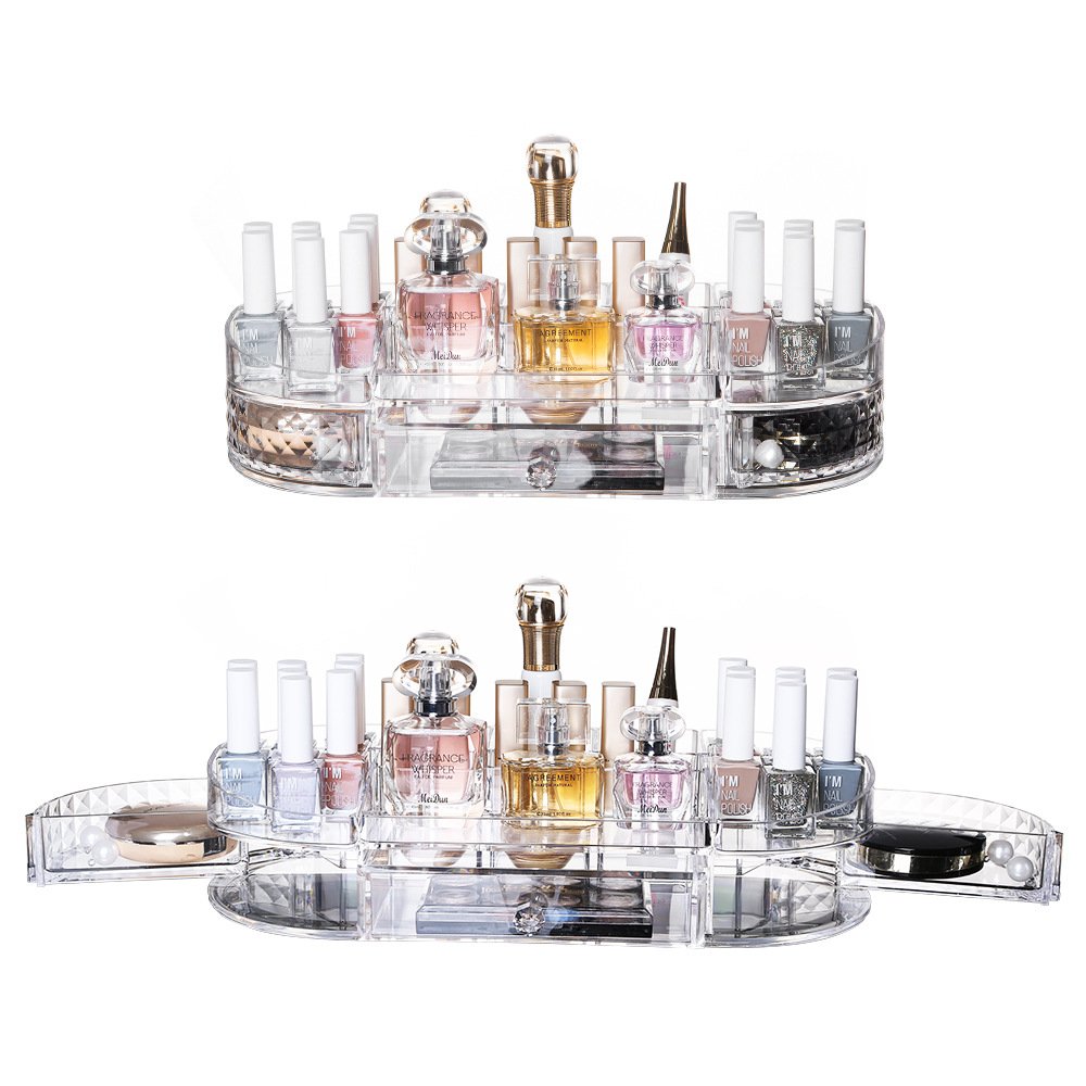 Best Selling Large Makeup Organizer Cosmetic Display Cases Bathroom Counter For Vanity Bathroom With High Quality Custom
