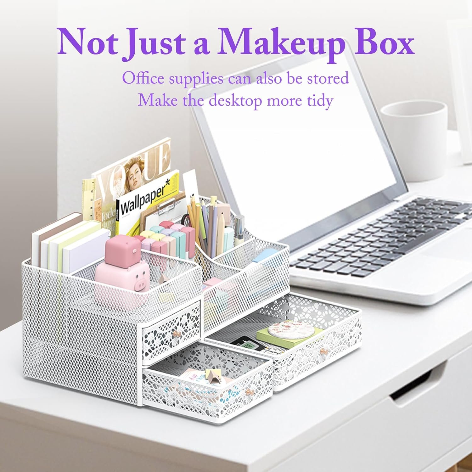 New Design Large Capacity Metal Large Capacity Vanity Organizer Makeup Organizers and Storage with Drawers for Cosmetics
