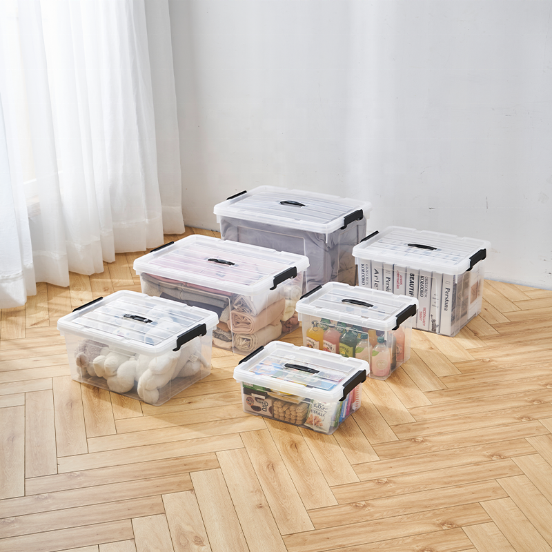 2024 Amazon Hot Selling 40L Factory Price With Lid Plastic Storage Home Office PP Give, Wearable Suitcase With Handle