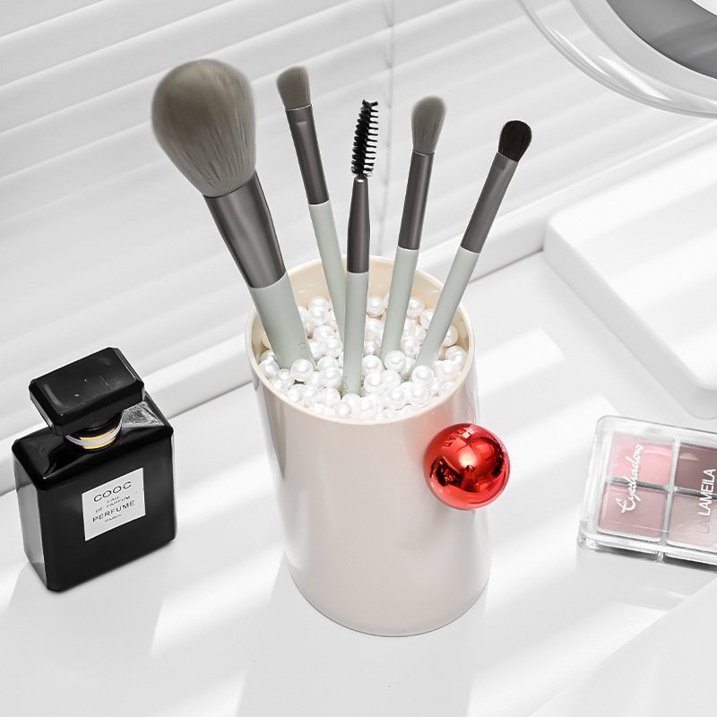 Luxury Style Light-Weight Pen Holder Makeup Brush Storage Container Simple Household Desktop Organizers Student Campus Dormitory