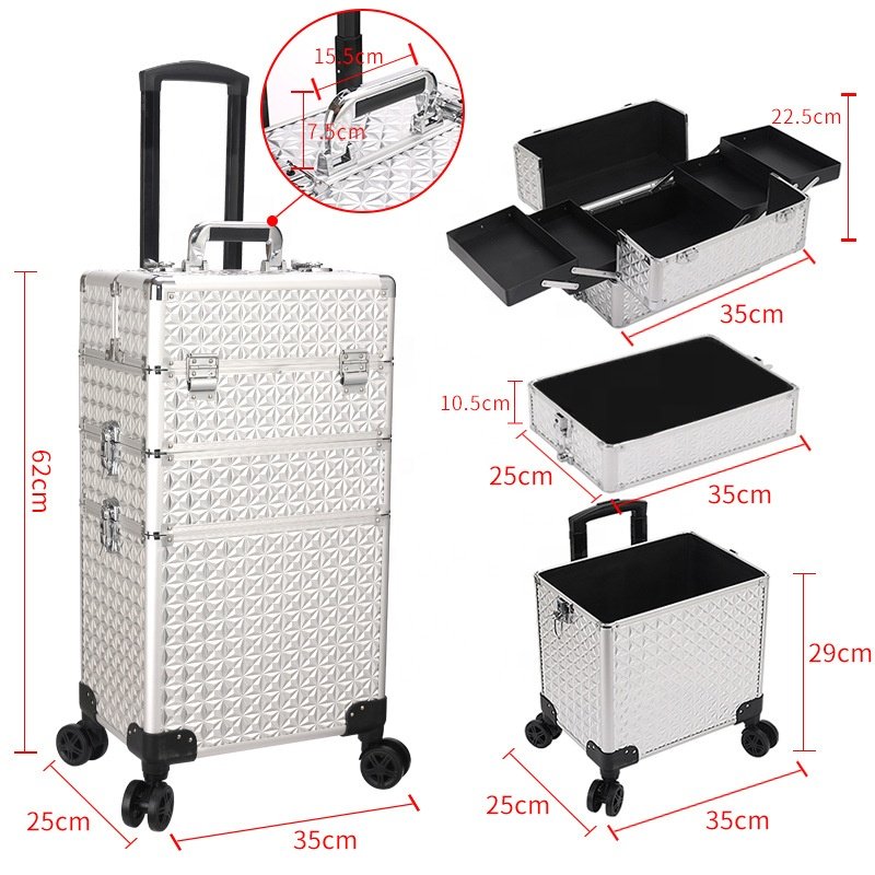 Multi-layer Toolbox Releasable Nail Oil Pigment Beauty Women Artist Case Makeup Trolley Case Professional