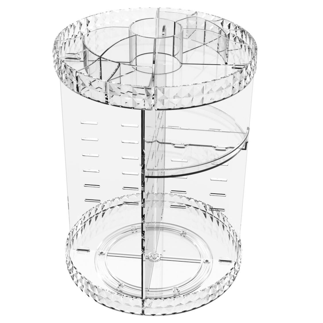 clear acrylic cosmetic storage 360 degree rotating make up organizer with 8 layers large capacity