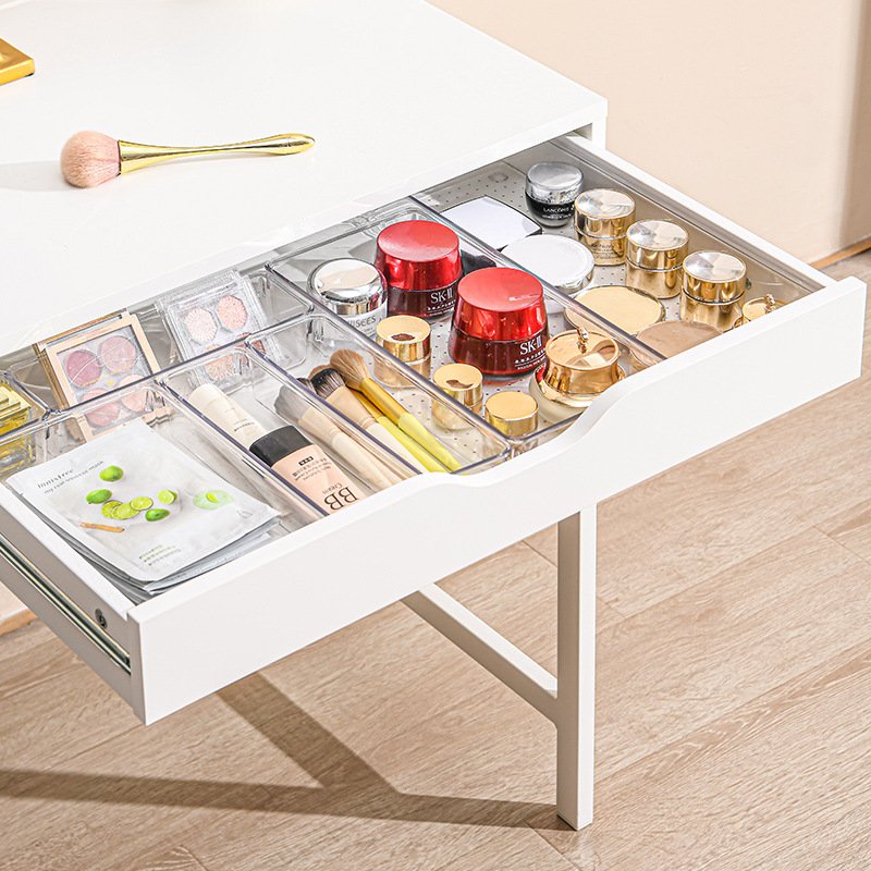 Wholesale Clear Plastic Drawer Organizer Set for Makeup Jewelry and Office Desk Bathroom Bedroom Kitchen