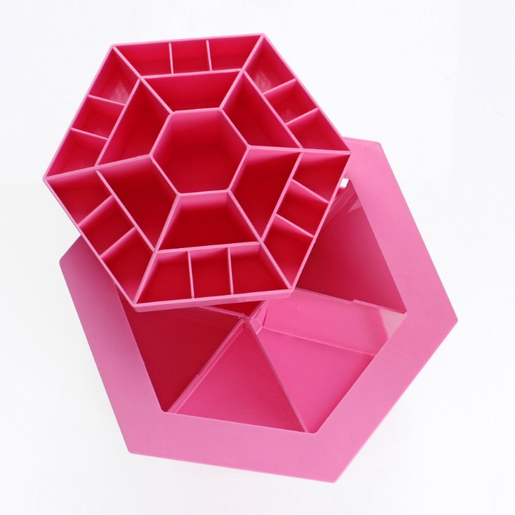 Hot Sale Professional Makeup Cosmetic Case Large Size Rotating Makeup Organizer