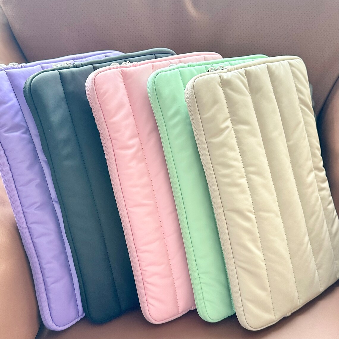 Wholesale Custom Logo Travel Laptop Notebook Computer Quilted Cotton Sleeve Bag