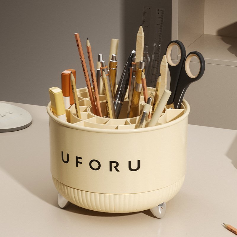 Rotating Makeup brush Storage Bucket Office Desktop Penholder Bedroom Dressing Table Eyebrow Pencil eye shadow