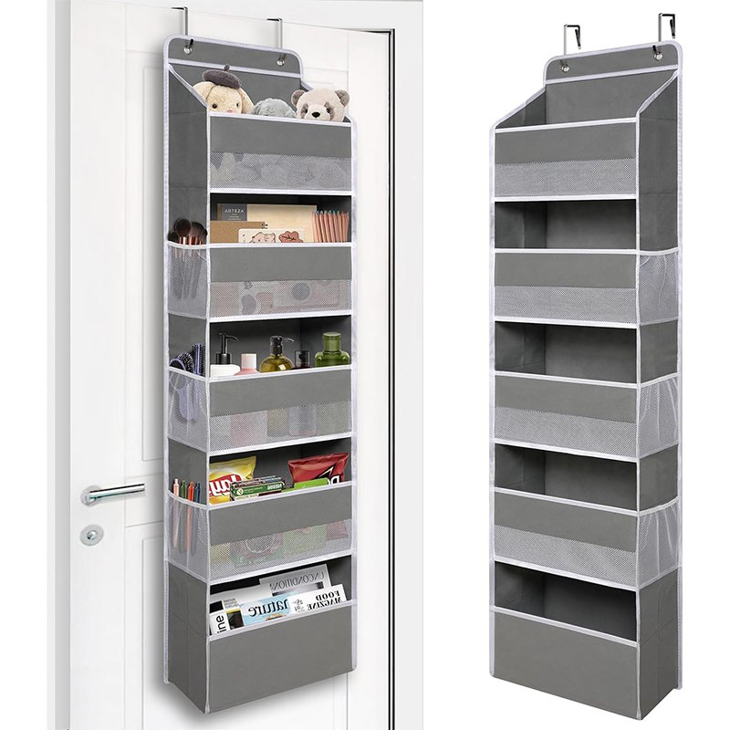 Over The Door Storage Organizer With 5 Large Pockets Collapsible Door Hanging Organizers And Storage For Cosmetics Toys Sundries