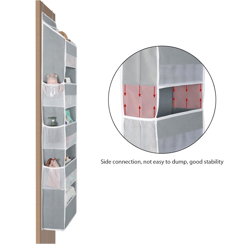Over The Door Storage Organizer With 5 Large Pockets Collapsible Door Hanging Organizers And Storage For Cosmetics Toys Sundries