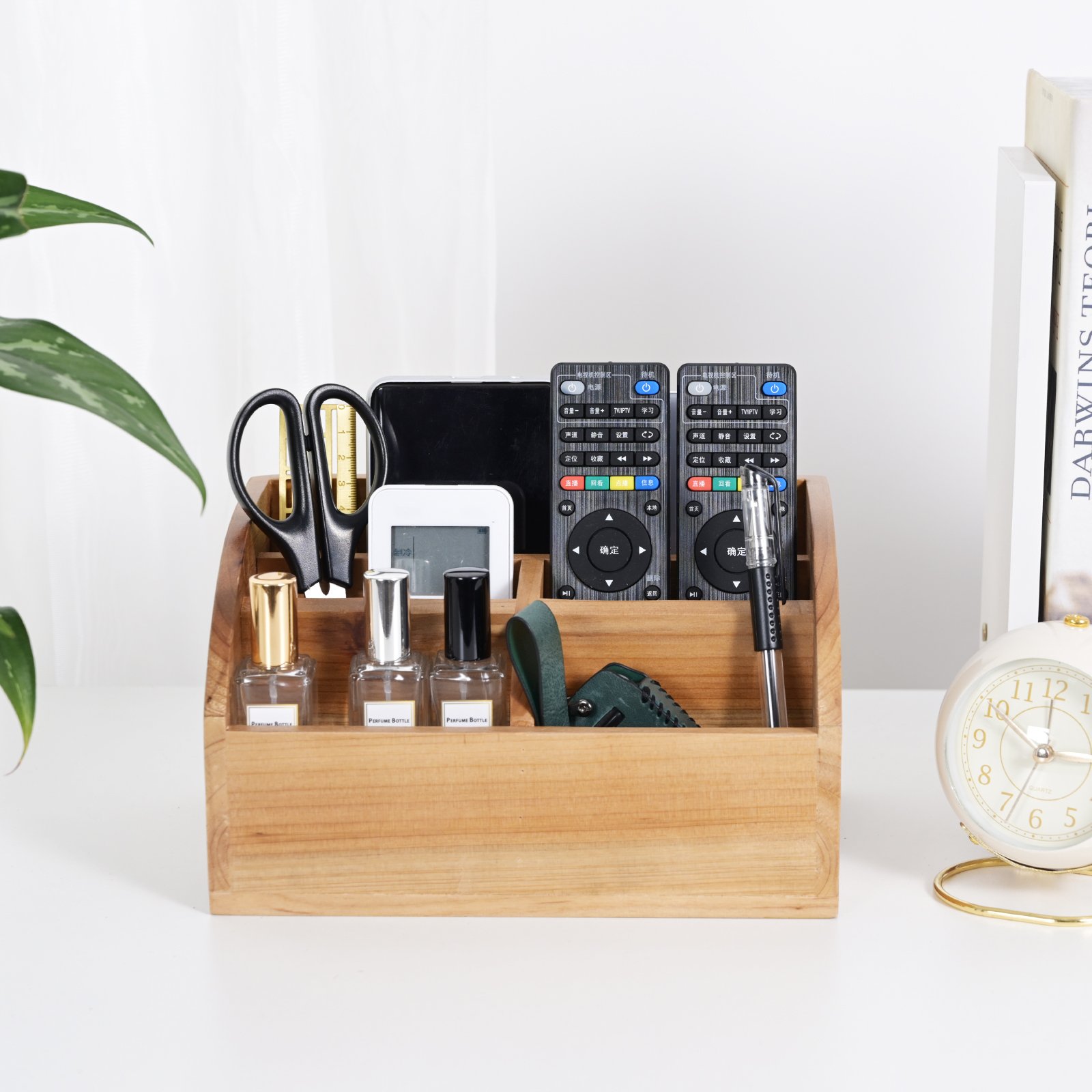 custom made Solid wood Country style family office wooden desktop storage case organize cosmetic storage boxes