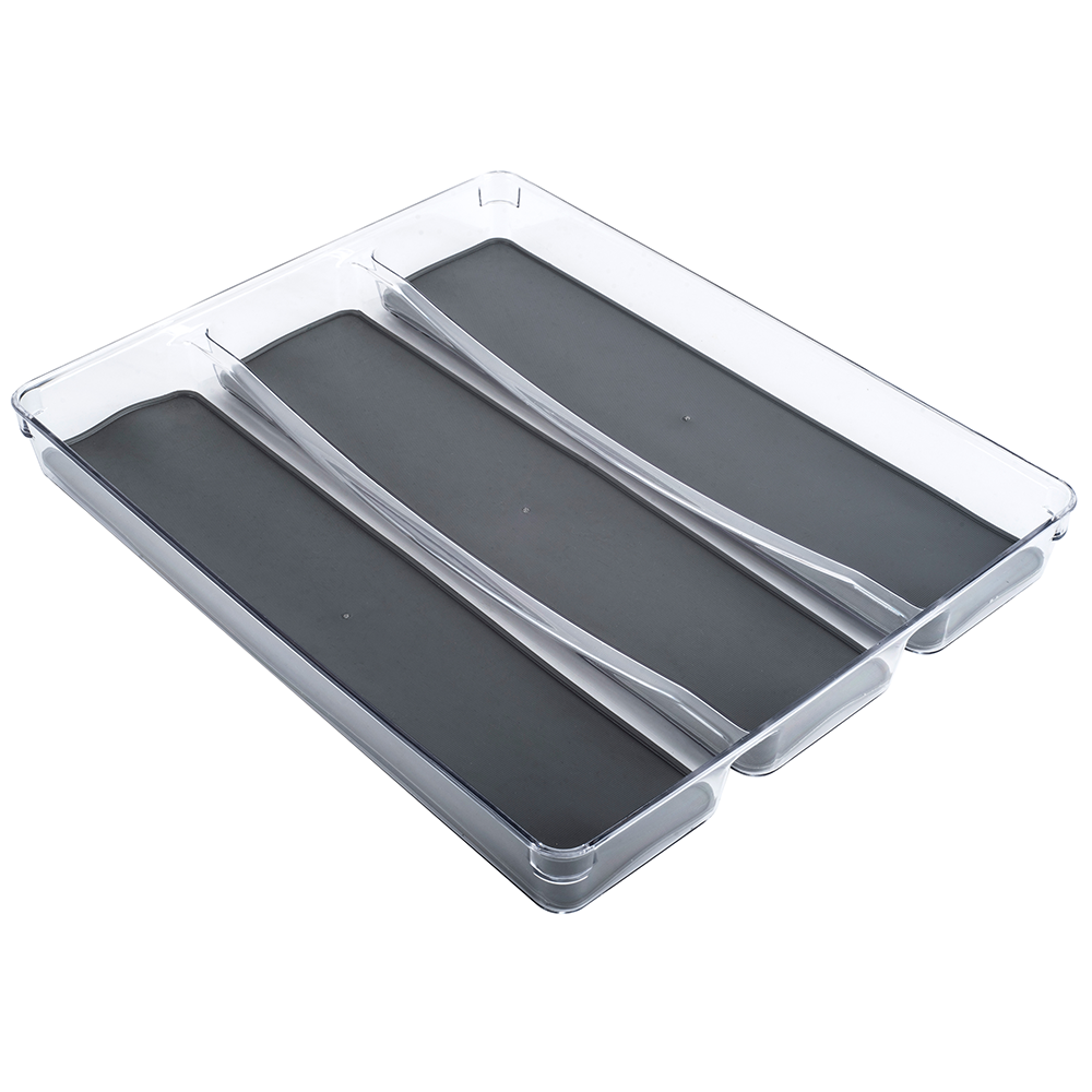 LINK LIFE Non-slip Rectangular Drawer Bin -L,Kitchen Drawer Organizer for Makeup Bedroom Kitchen Gadgets Utensils and Office