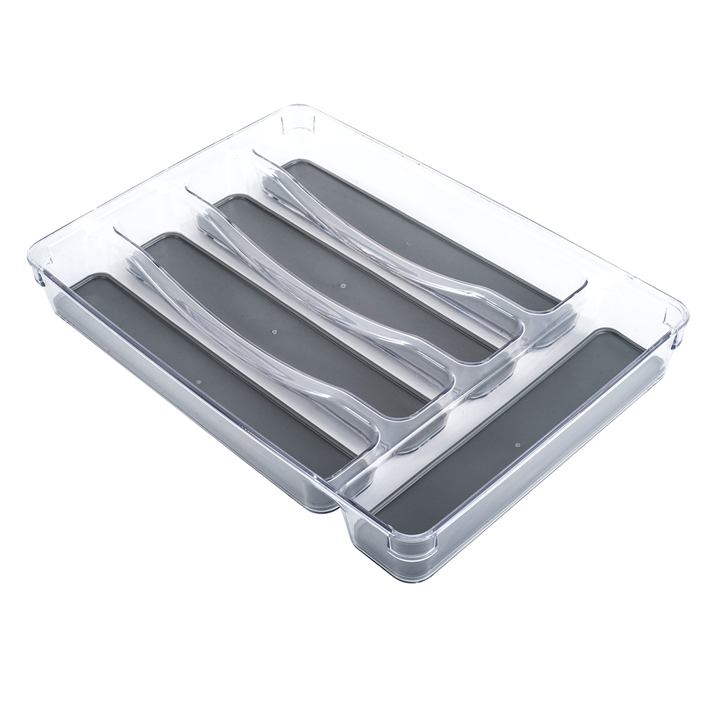 LINK LIFE Non-slip Rectangular Drawer Bin -L,Kitchen Drawer Organizer for Makeup Bedroom Kitchen Gadgets Utensils and Office