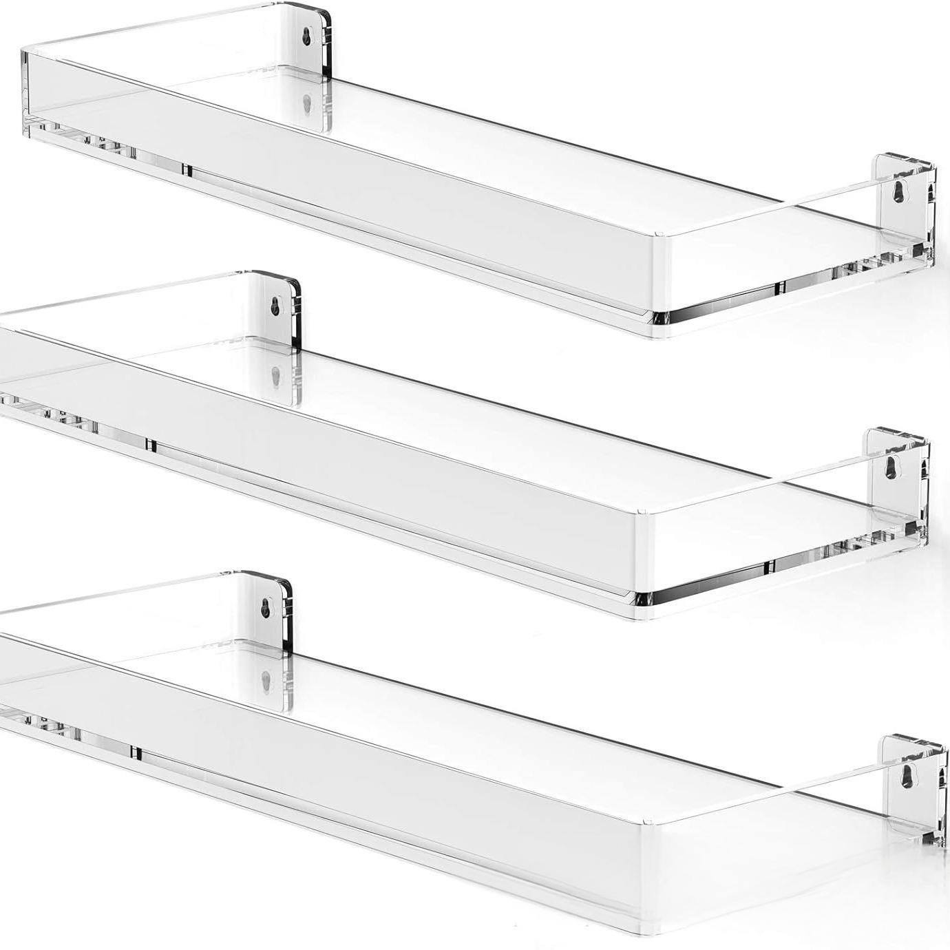 Modern Acrylic Multi-Functional Three-Piece Storage Rack Wall Hanging Display Rack Bathroom Kitchen Organizing Finishing Storage