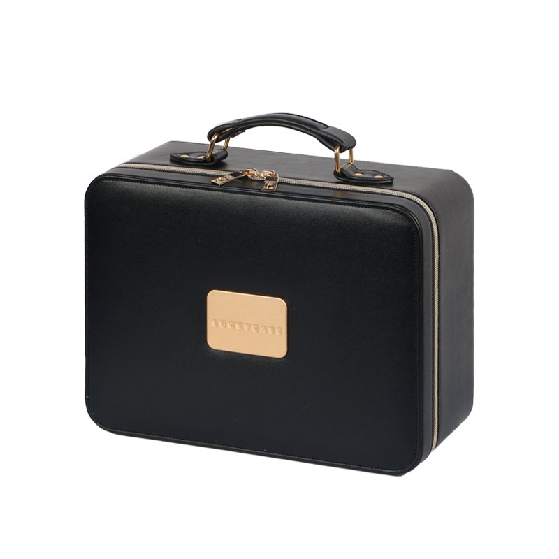 wholesale makeup train case high quality makeup case with led mirror OEM & ODM portable travel makeup case