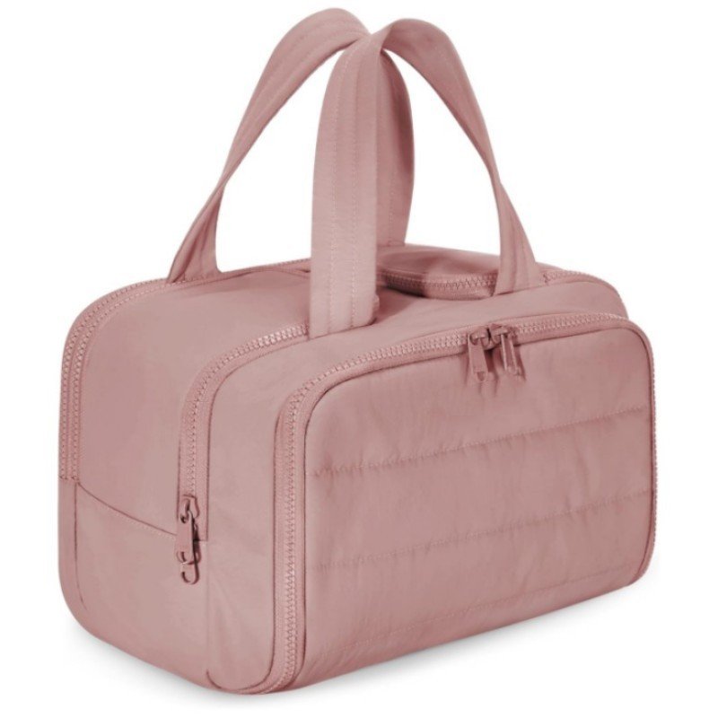 Women's Large Capacity Fashion Nylon Travel Toiletry Bag Portable Lightweight Cosmetic Storage Case for Makeup Organizing