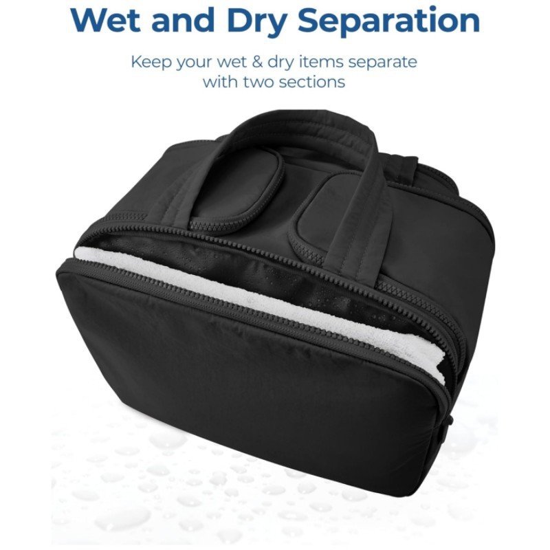 Women's Large Capacity Fashion Nylon Travel Toiletry Bag Portable Lightweight Cosmetic Storage Case for Makeup Organizing