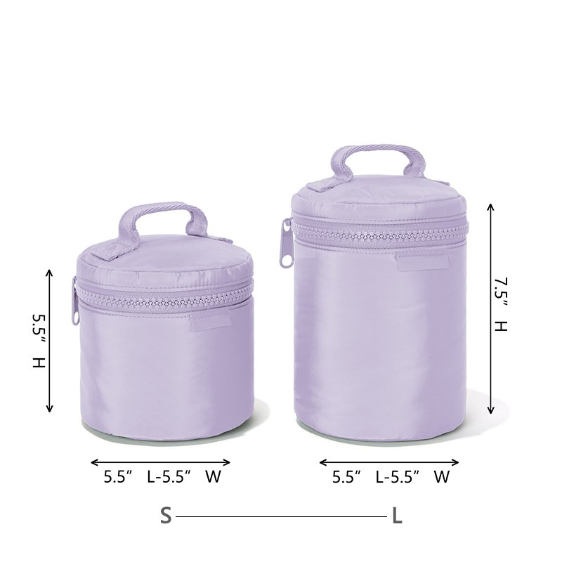 Custom Round Neoprene Travel Toiletry Case Ladies Cosmetic Organizer Toiletries Bag