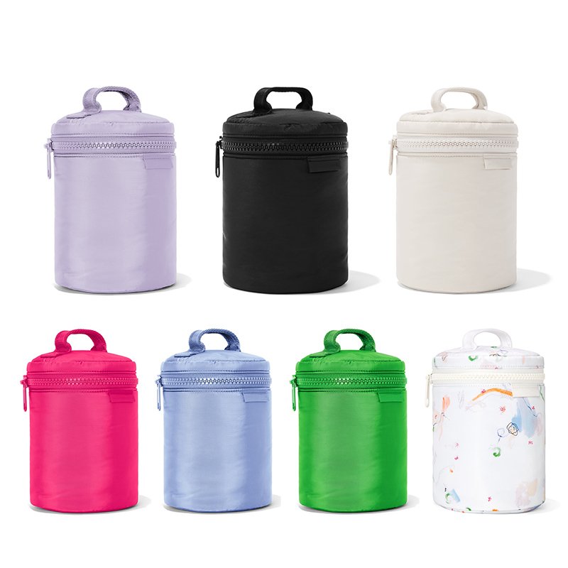 Custom Round Neoprene Travel Toiletry Case Ladies Cosmetic Organizer Toiletries Bag