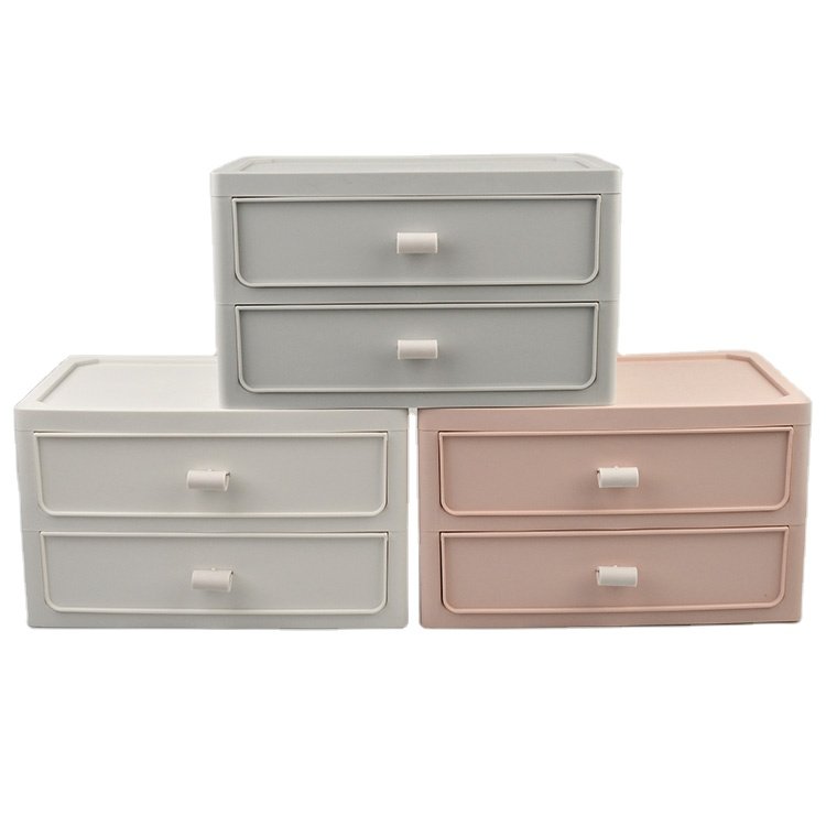 Travel Organizer Plastic Beauty Makeup Storage Box Cosmetics Bathroom Accessories Display Drawer for Table Desk Sundries Use