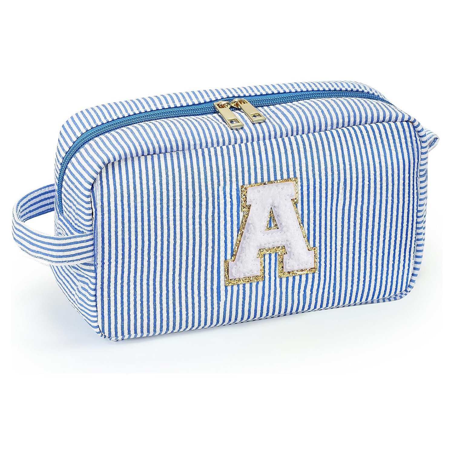 Manufacturers wholesale new travel hand makeup bag Oxford cloth stripes seersucker makeup bag toiletry bag