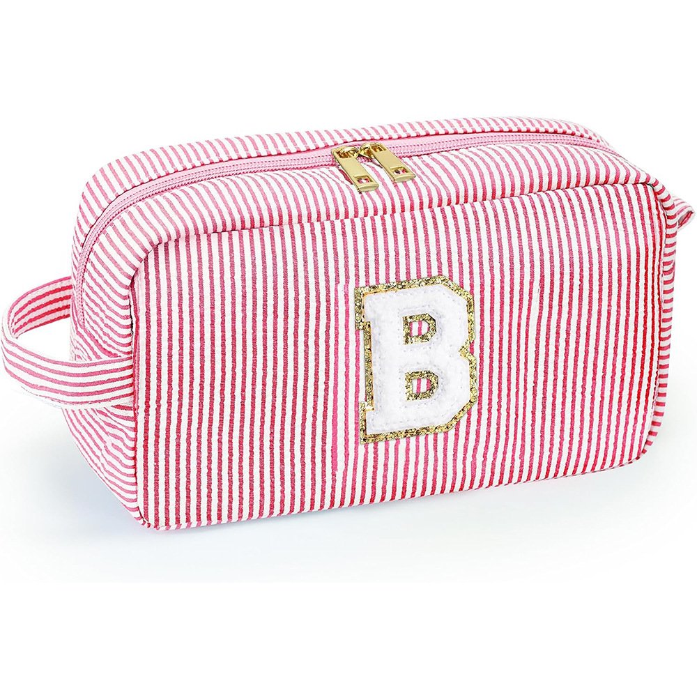 Manufacturers wholesale new travel hand makeup bag Oxford cloth stripes seersucker makeup bag toiletry bag
