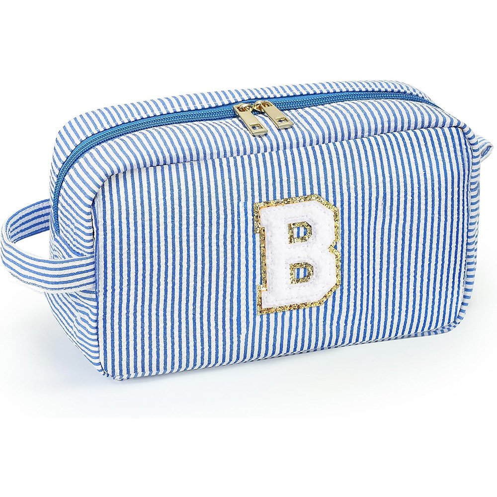 Manufacturers wholesale new travel hand makeup bag Oxford cloth stripes seersucker makeup bag toiletry bag