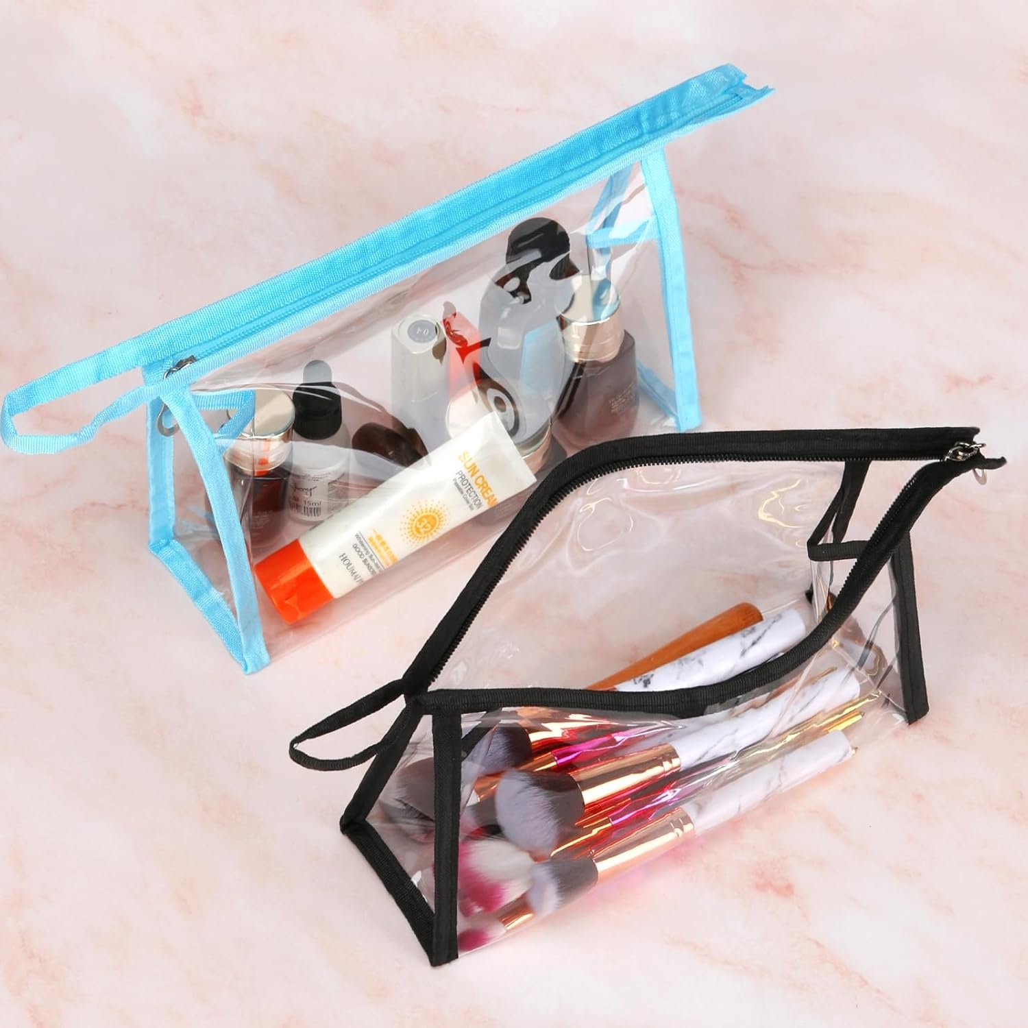 Transparent PVC Makeup Organizing Bags Toiletry Pouch