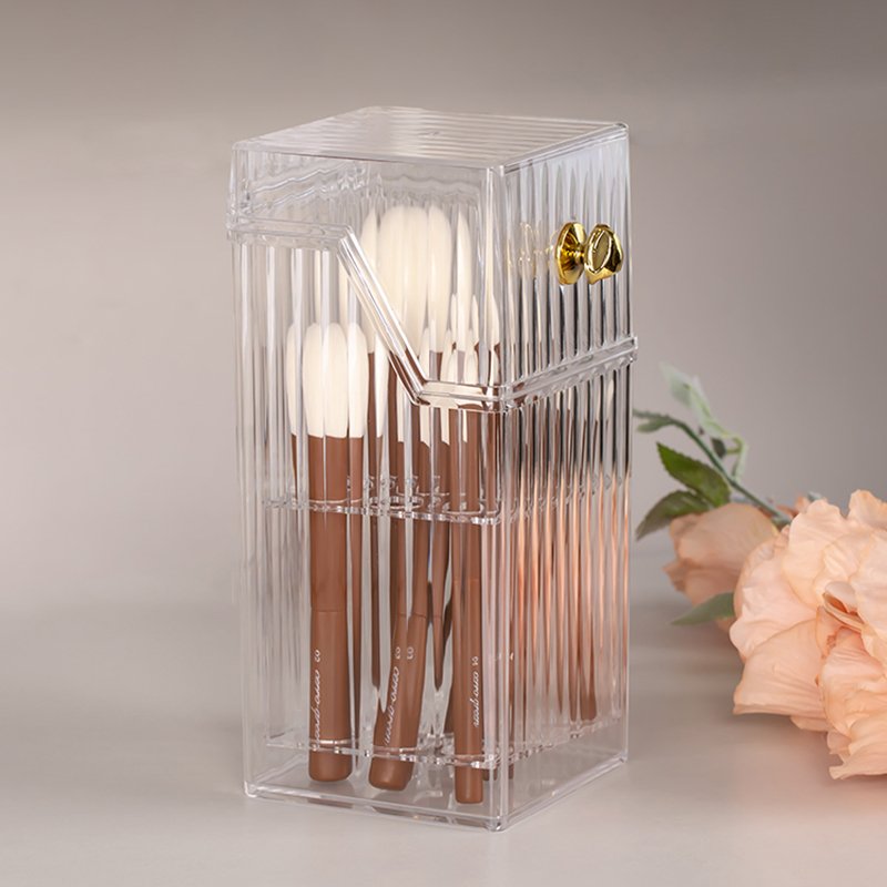Luxurious Makeup Organizers Desktop Make Up Brush Storage Bin Box with Lid Makeup Lipstick Holder Cosmetic Storage Box Organizer