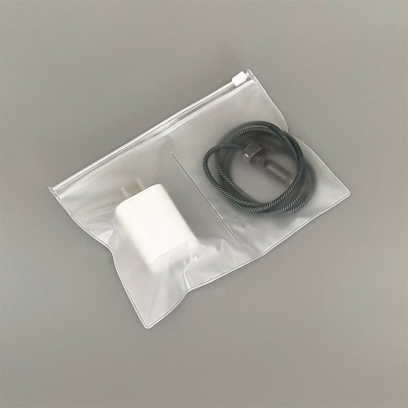 Custom Small Jewelry Packaging Clear Zip Plastic Bag Matte Cute Zipper Bag For Earring Reusable Logo PVC Mini Ziplock Pouch Bag