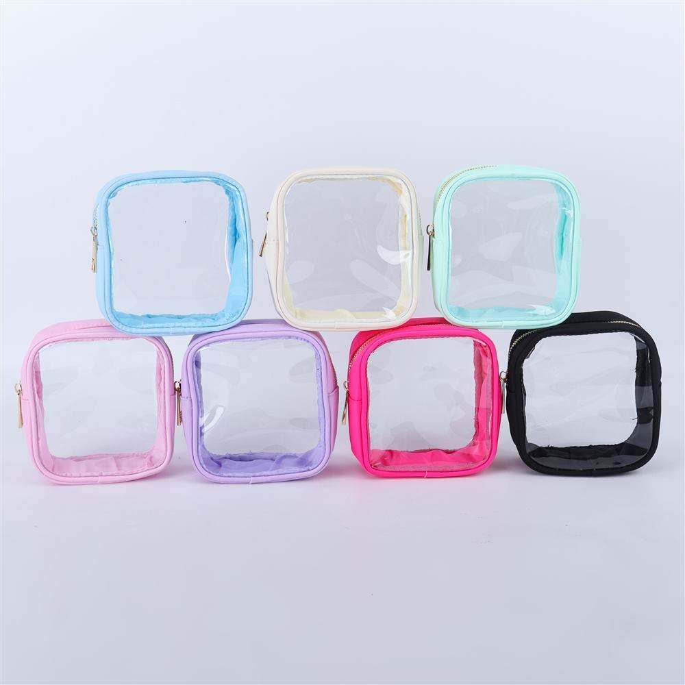 RTS Waterproof Makeup Bag Travel Business Small Clear Transparent Pvc Cosmetic Storage Bag Beach Toiletry Bag Cosmetic Pouches