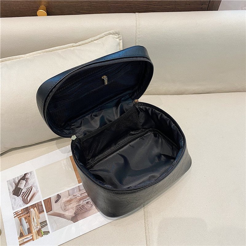 Portable Square Soft PU Leather Cosmetic Organizer Make Up Kit Bag Travel Brushes Professional Makeup Case With Logo
