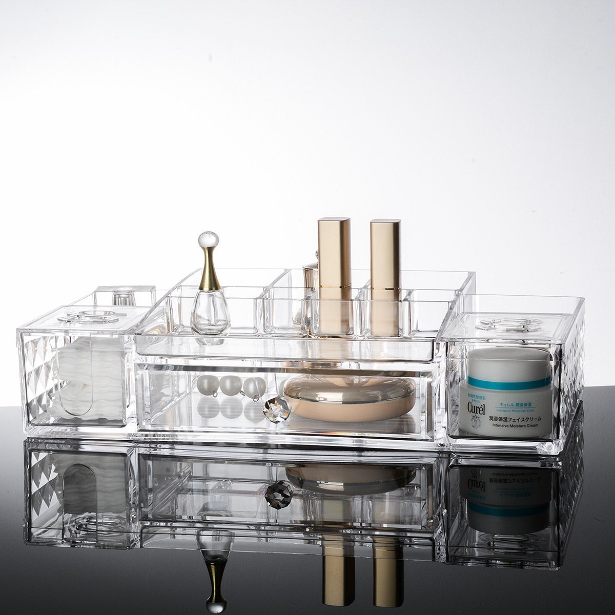 Wholesale Acrylic Clear Organizadores De Maquillaje Large Makeup Organizer Skincare Bathroom With Favorable Price
