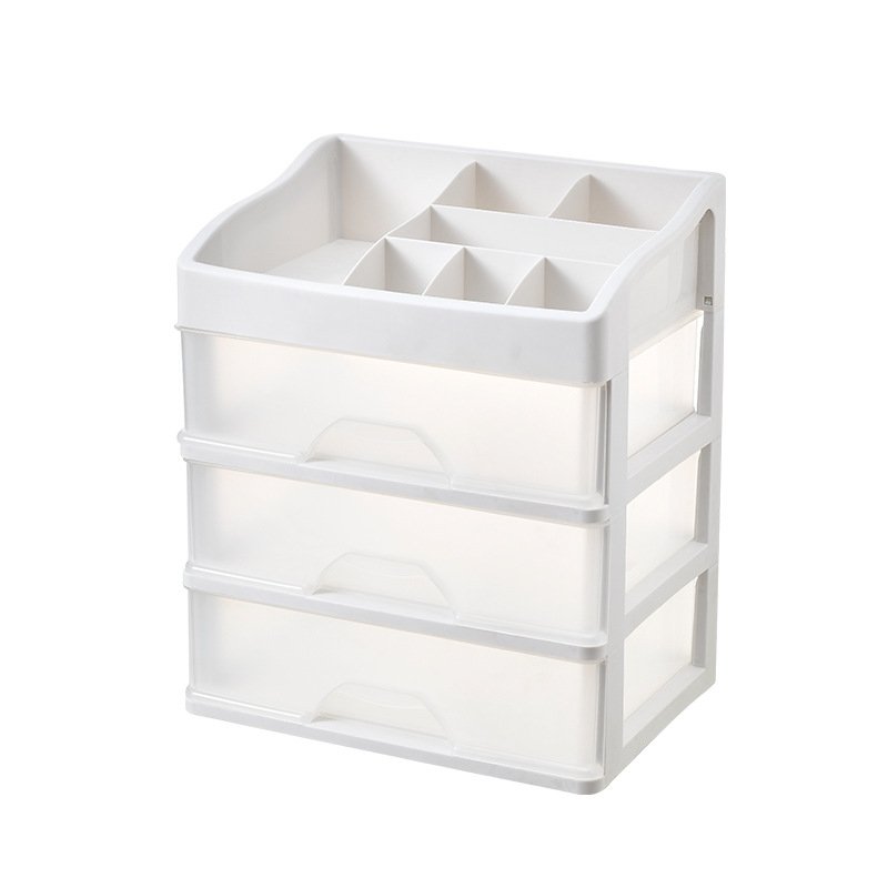 Drawer Makeup Storage Organizer Box Lipstick Holder Organizer Makeup and Jewelry Organizer Popular Pp Storage Boxes & Bins White