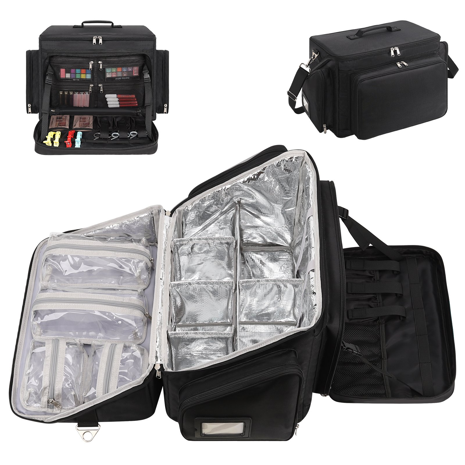 Relavel Hair Bag Organizer Professional Hairstylist Traveling Bag Large Capacity Hairdresser Bag Portable Carrying Barber Case