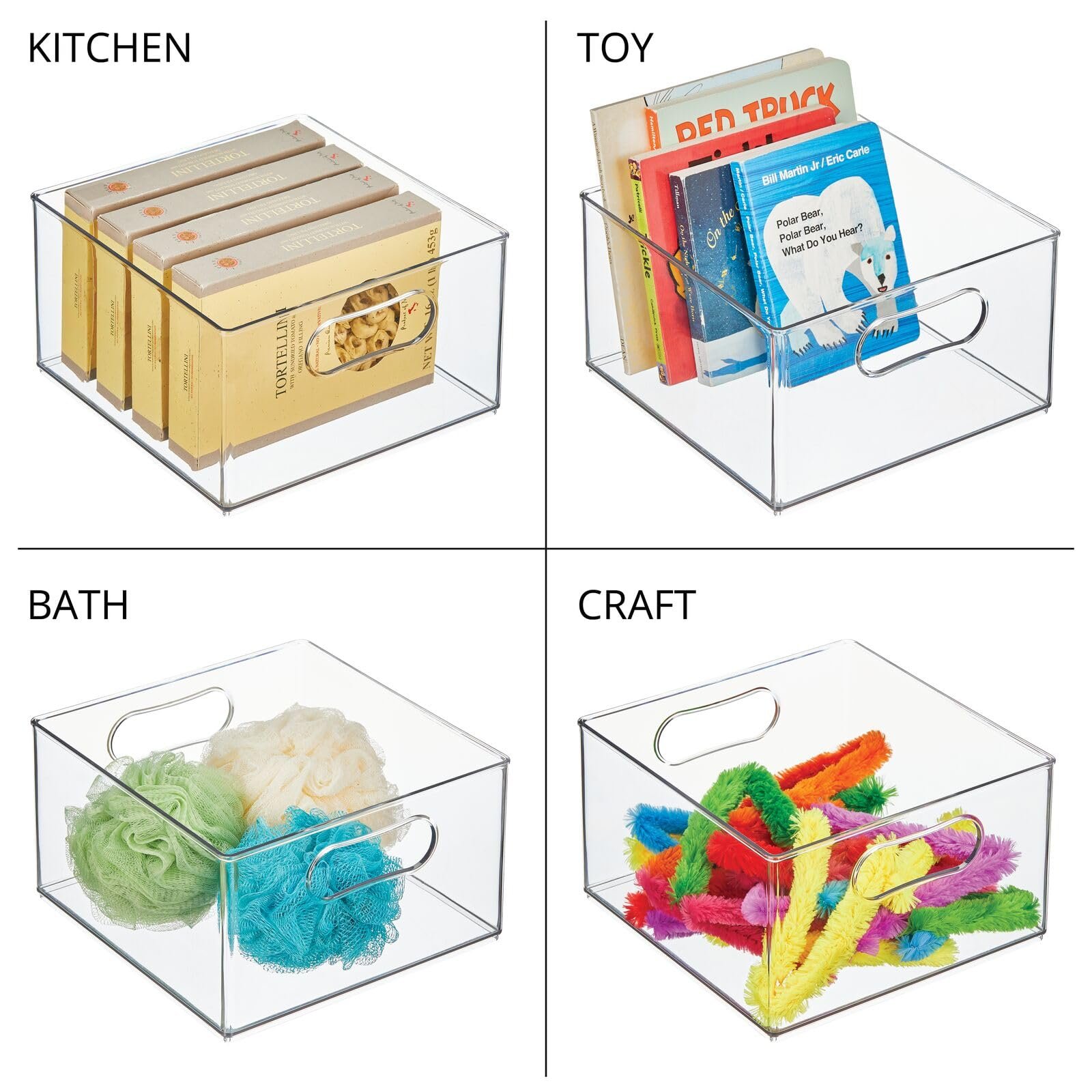 Clear plastic box Kitchen Refrigerator Storage Containers Makeup Organizer Home Drawer Dividers With Durable Material