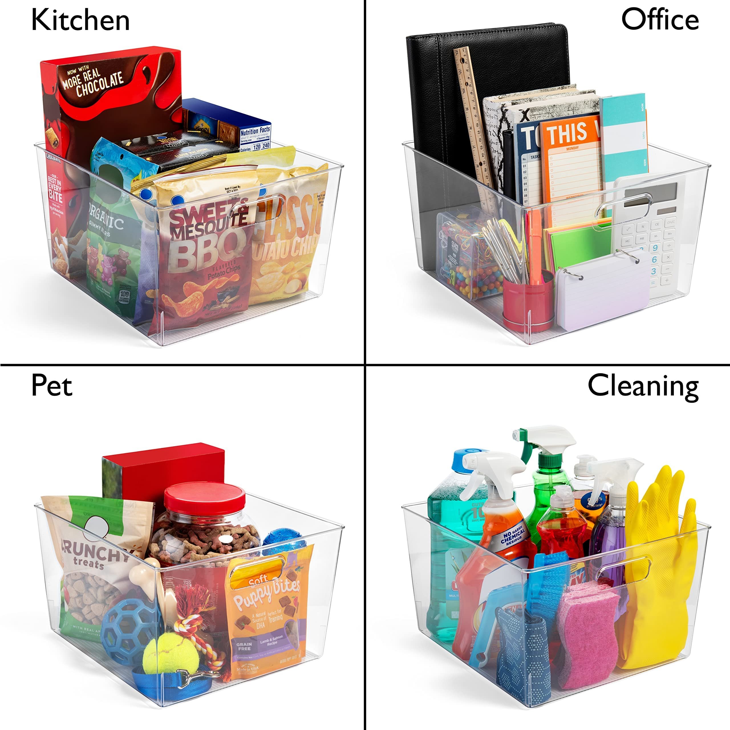 Clear plastic box Kitchen Refrigerator Storage Containers Makeup Organizer Home Drawer Dividers With Durable Material